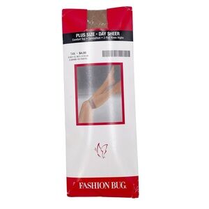 Vintage 90s Fashion Bug Plus Size Day Sheer Knee Highs Socks 100% Nylon 2 Pairs